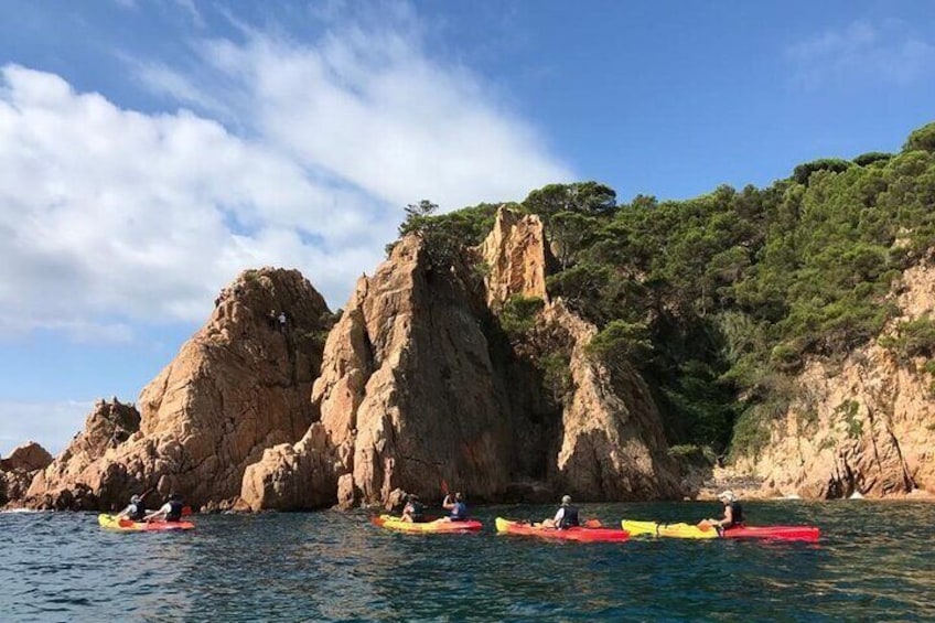 Sit-on-top Kayak and Snorkel Adventure in Sant Feliu de Guíxols