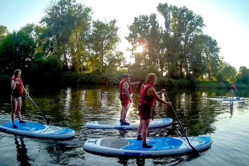 SUP SUNDOWNERTOUR Marbach Neckar Stand Up Paddling Paddling Adventure Jones Tours