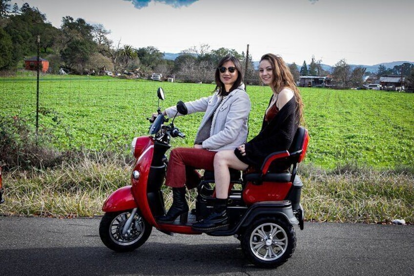 4 hr Private Wine Country Tour in Sonoma on an Electric-Trike