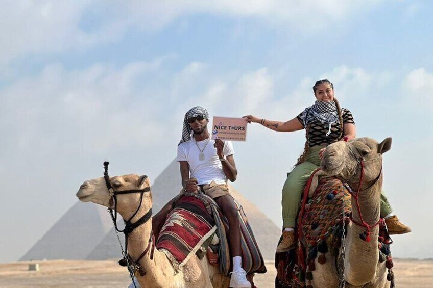 Private Day from Sharm to Cairo by plane, all entrance fees, Camel, Lunch, Guide