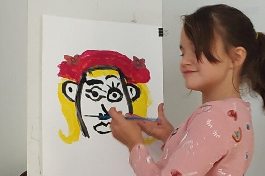 This girl was inspired by the "pink" era of Picasso