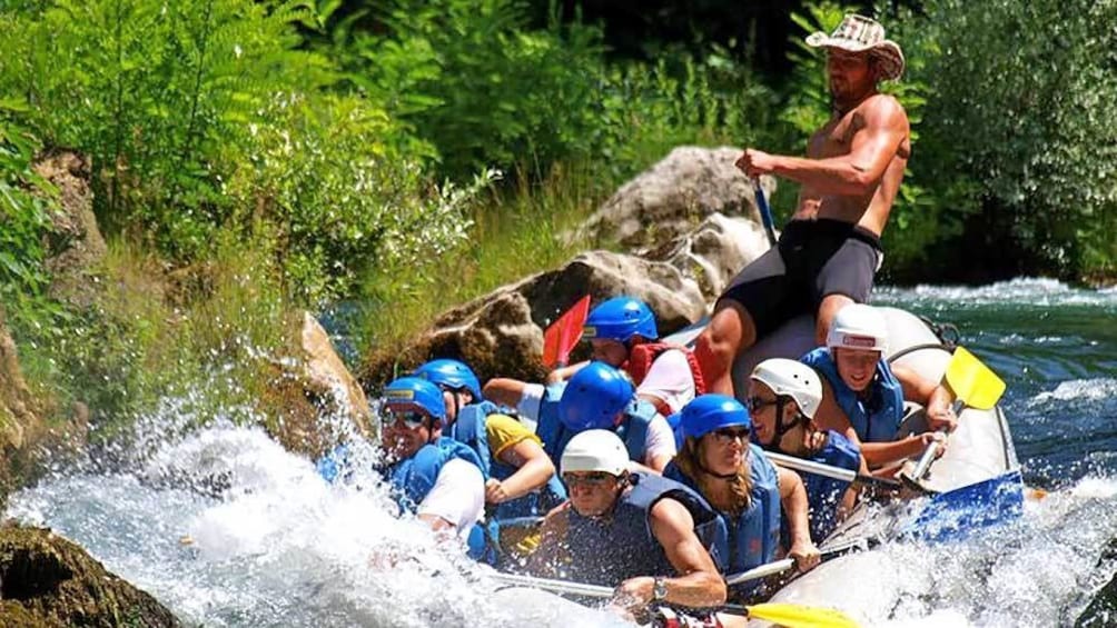 Show item 3 of 8. rafters caught in the rapids in Croatia