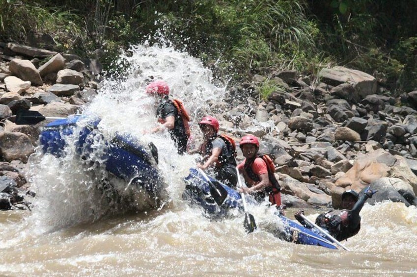 Nothing more exciting than hitting the big rapid! Adrenaline bring it on!