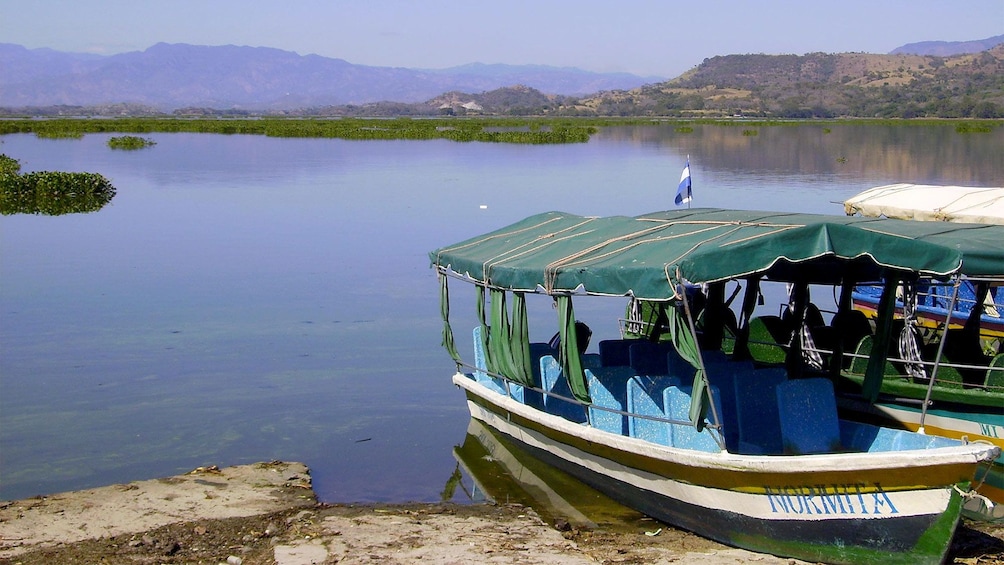 Boats docked in Suchitoto