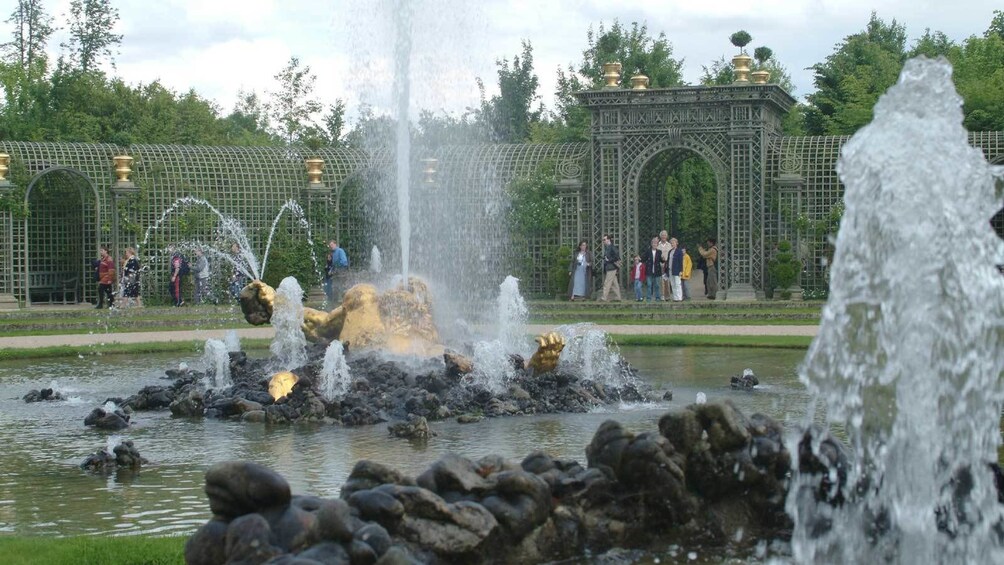 walking through the garden pond at Versailles