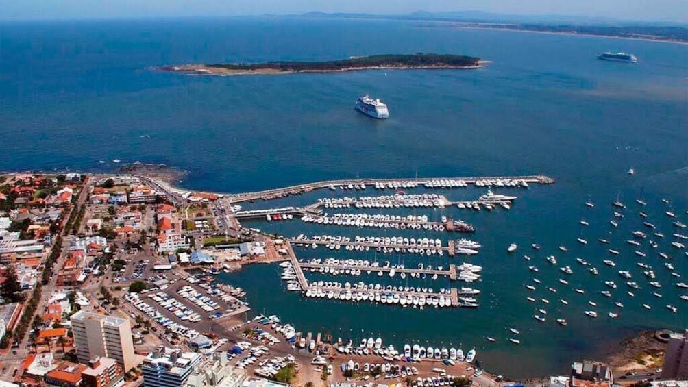 Beautiful aerial view on the Punta del Este City Tour in Montevideo, Uruguay