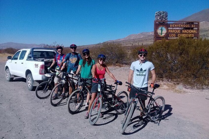 Bicycle touring in Los Cardones
