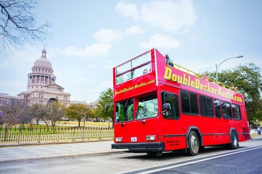 Full-Day Double Decker Austin Hop On Hop Off Sightseeing Tour