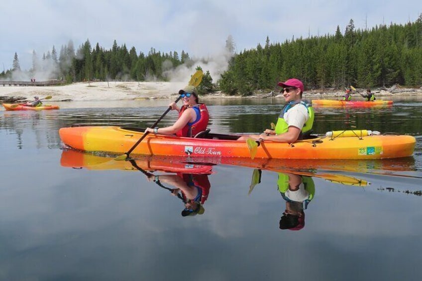 Enjoy a tandem or single kayak.