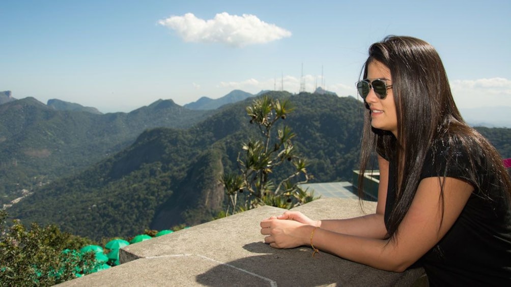 Woman looks out to Rio De Janeiro