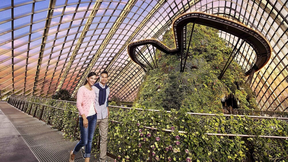 Tourists enjoying a scenic walk in Singapore 