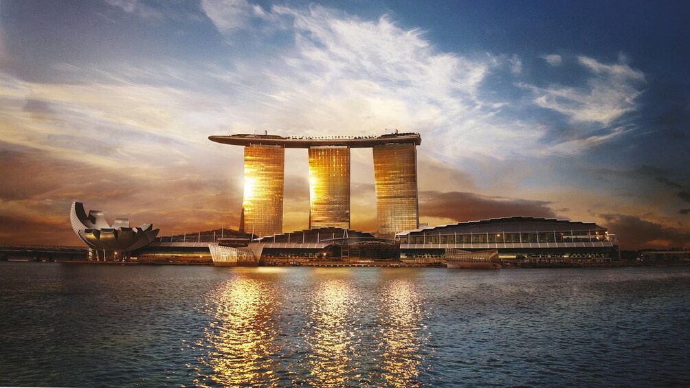 Marina Bay at night in Singapore 