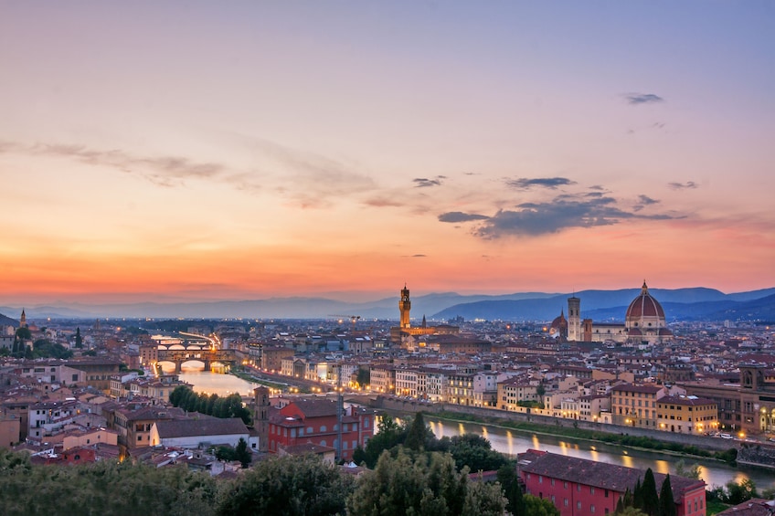 Florence Electric Bike Tour by Night to Michelangelo Square