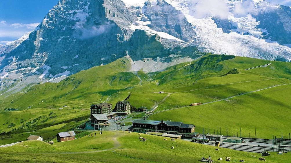 bus station on the mountains in Switzerland
