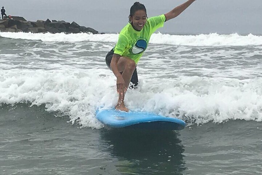 ABC news Vanessa Vaz catches wave