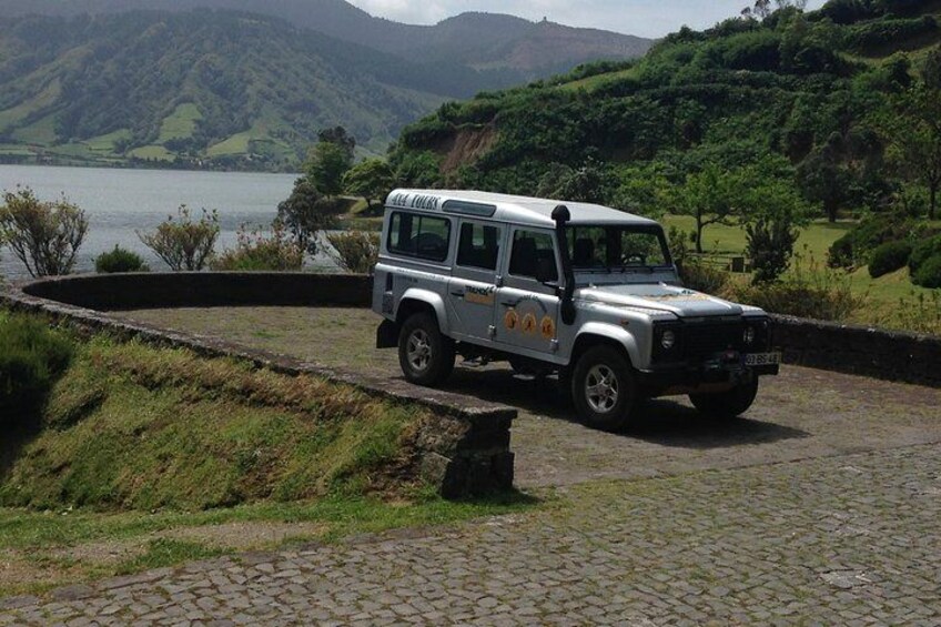 Explore different trails at Sete Cidades Volcano on Half-Day Tour 4x4 jeep