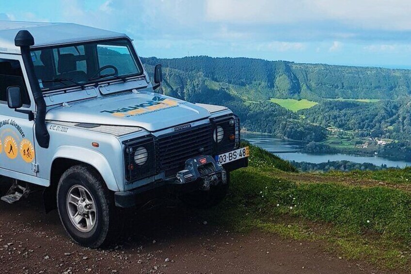 Explore different trails at Sete Cidades Volcano on Half-Day Tour 4x4 jeep