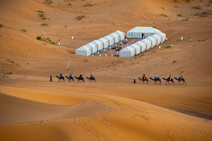 Trip into the Merzouga desert from Errachidia 1 Night Luxury Camp, No Extra Fee.