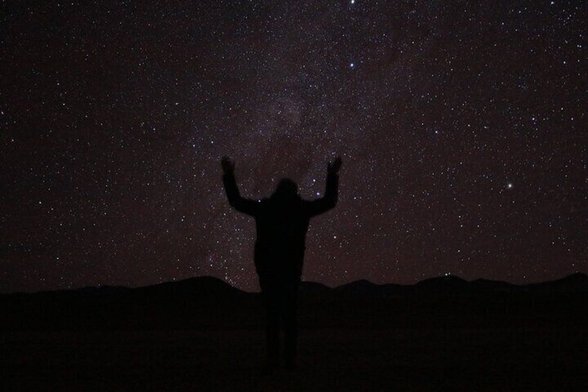 Stargazing of the universe from Uyuni Salt Flat