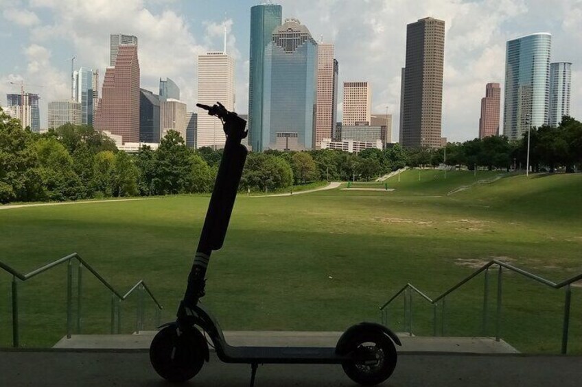 See the gorgeous skyline of Houston, TX.