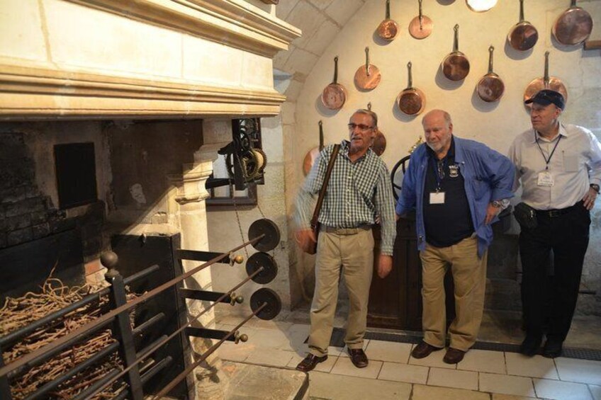 Colin at Chenonceau with guests
