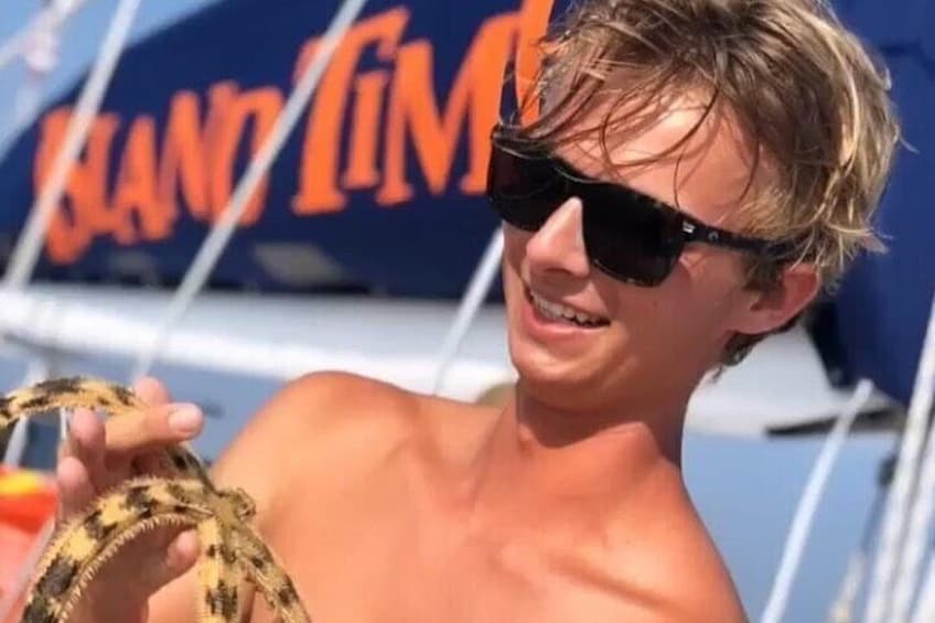 Shell Island Snorkel and Dolphin Catamaran Cruise with Island Time