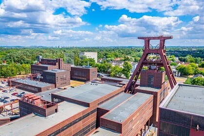 Private city rally around the Zollverein Coal Mine Industrial Complex in Es...