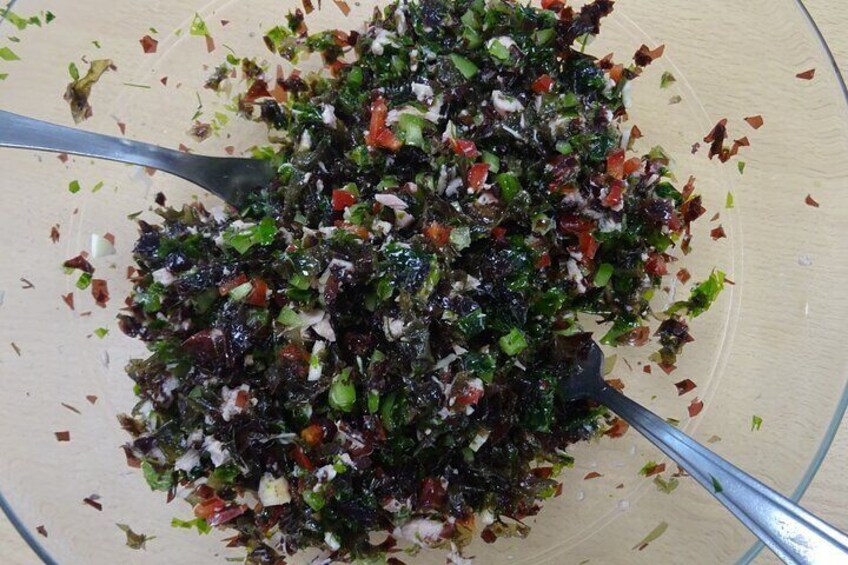 Tasting of seaweed cheeses