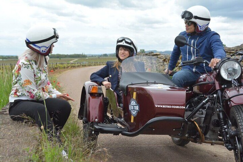 Private Guided Sidecar Tour in Burgundy from Meursault