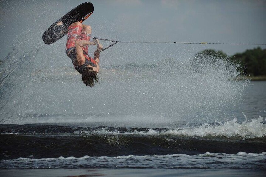 1 Half Day Waterski, Wakeboard or Wakesurf Lesson, 2 individual lessons 