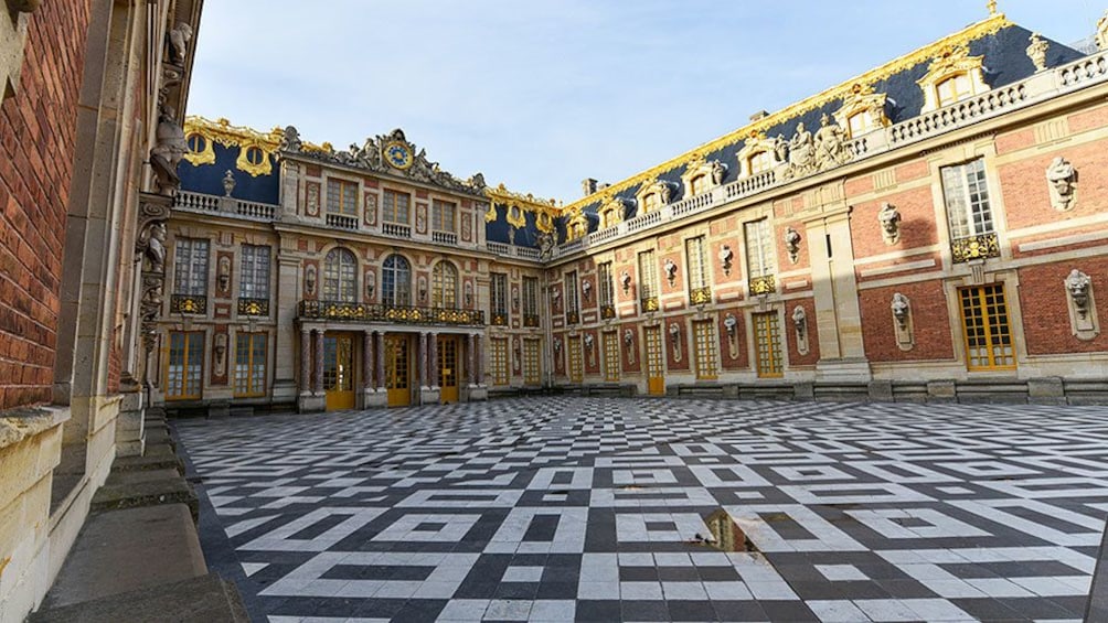 Show item 1 of 5. View on marble courtyard in Versailles