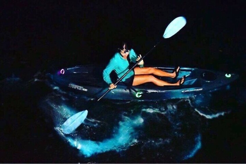 NEW TOUR! Indian River Clear Bottom Bioluminescent Kayak Tour!