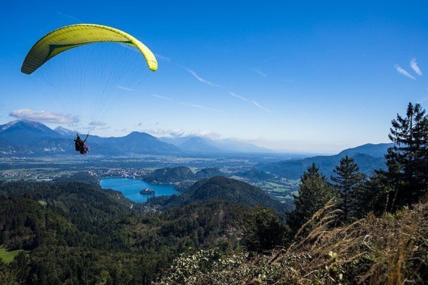 The starting point for Paragliding near Bled Lake