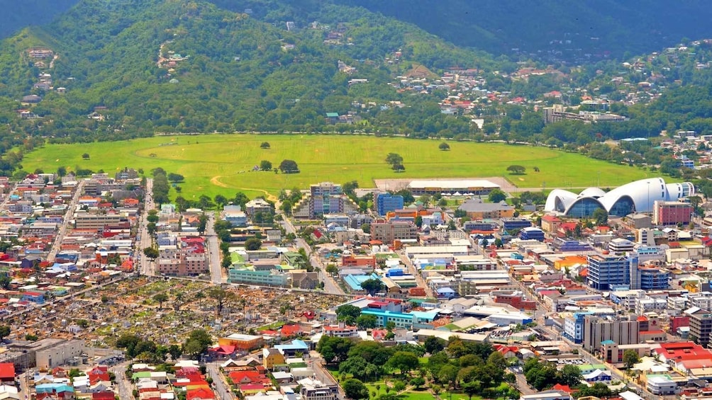 city surrounded by mountain ranges in Trinidad and Tobago