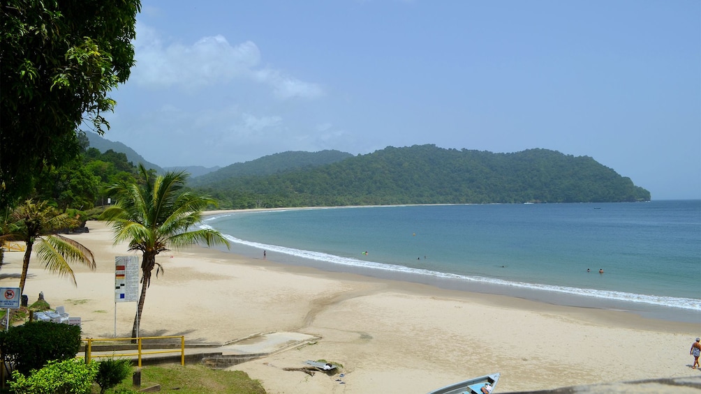 Panoramic view of beach in Trinidad and Tobago