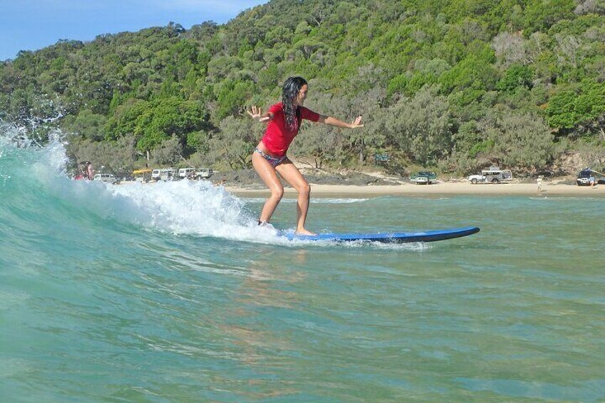 3 Hour Surf Lesson in Australia's Longest Wave and Rainbow Beach 4X4