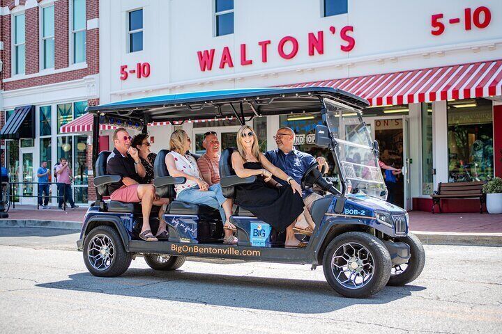 Shared Golf Cart Tour of Bentonville, Arkansas