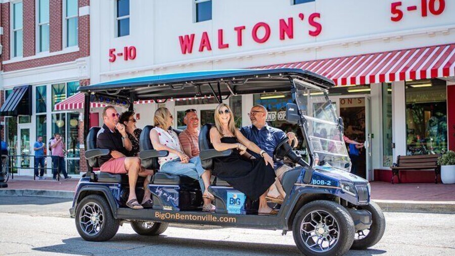 Shared Golf Cart Tour of Bentonville, Arkansas