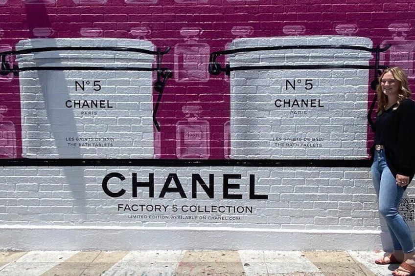 Chanel wall mural on Melrose