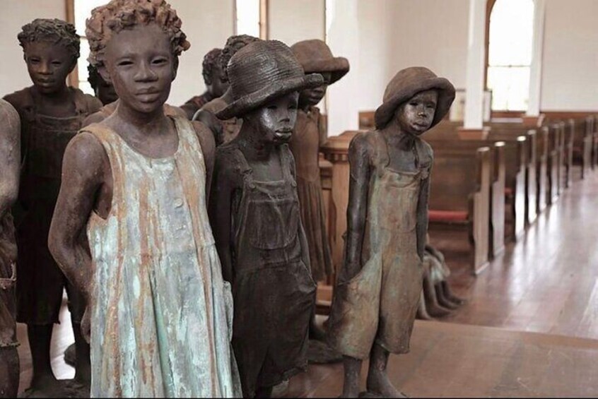 The children of the Whitney inside of the Antioch church.