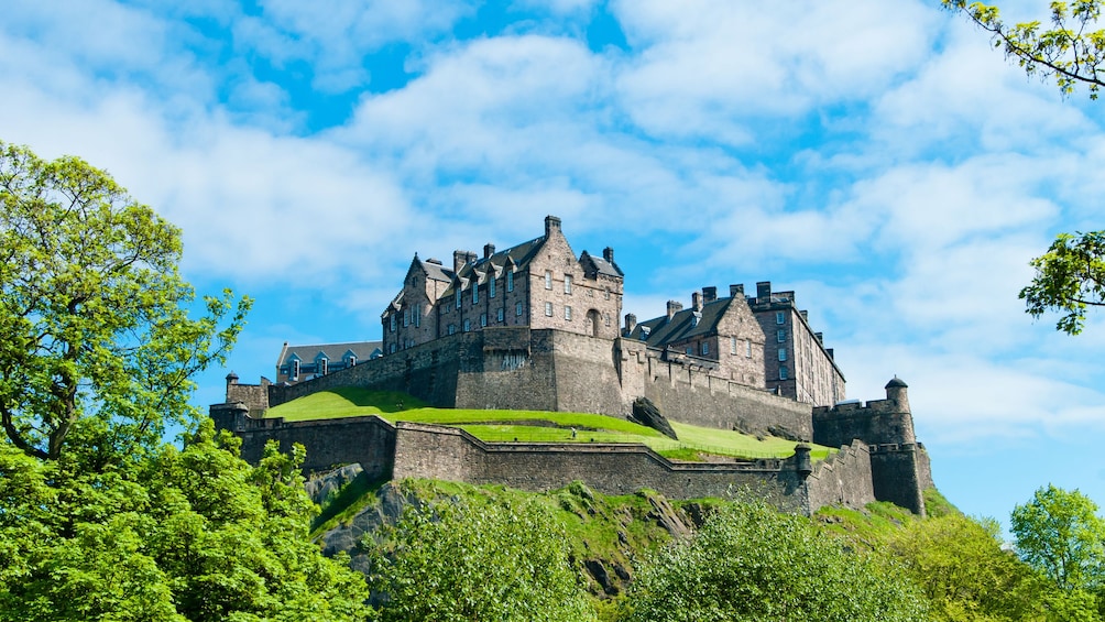 Edinburgh castle and blue sky