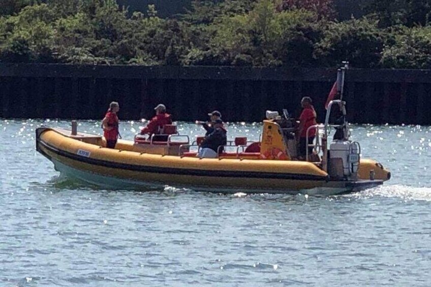 Touring the harbour on Shearwater