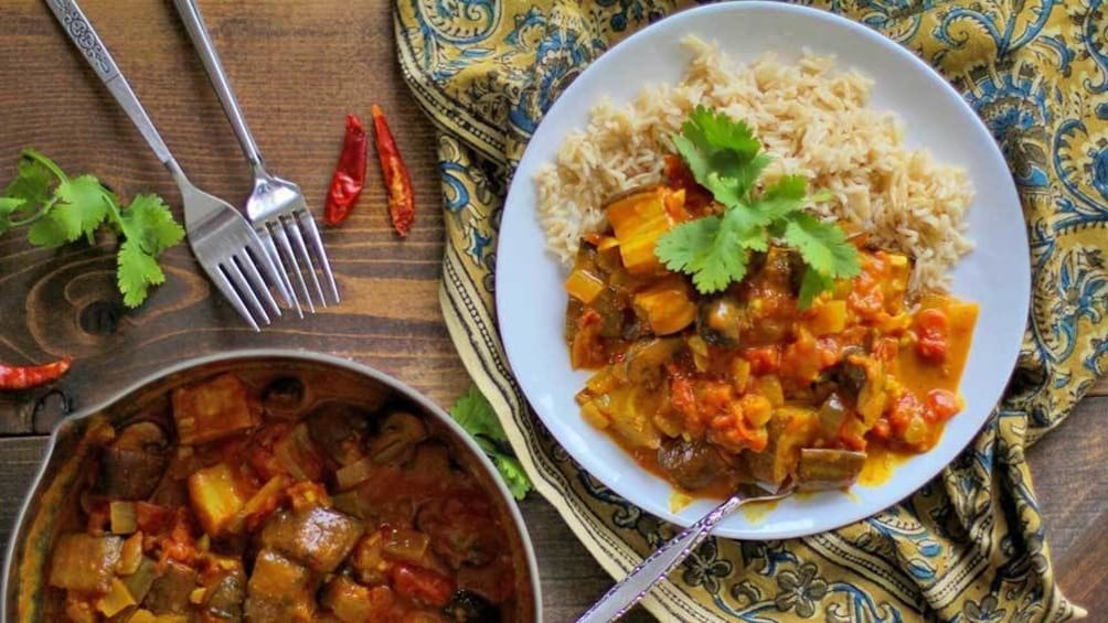 vegetarian curry dish in Australia