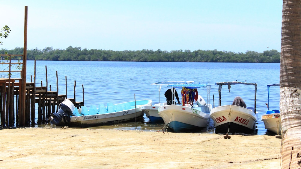 Boats on water in Mexico