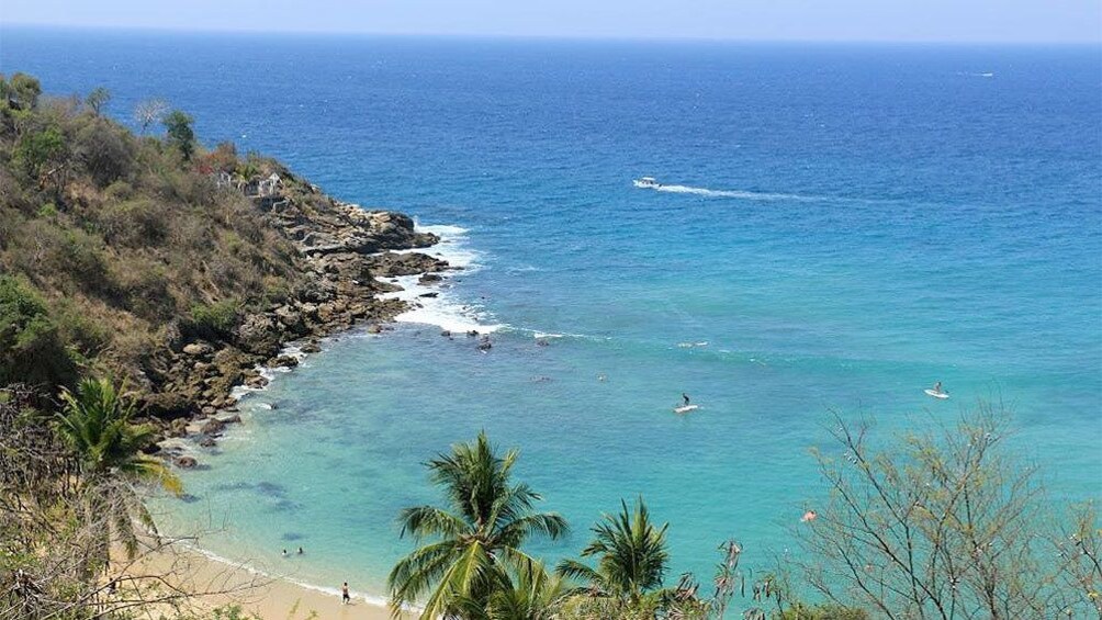 Beautiful beach view in Huatulco, Mexico