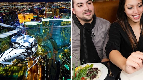 Recorrido en helicóptero por el Strip de Las Vegas con experiencia gastronó...