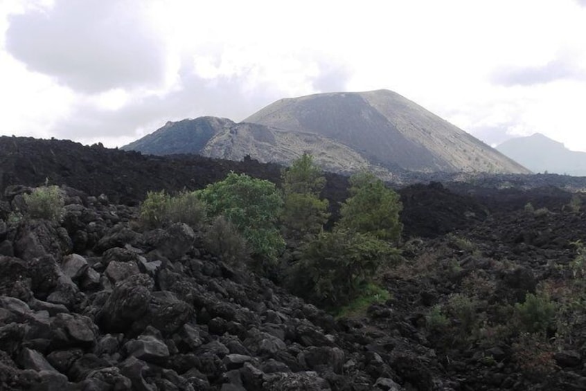 Paricutin Volcano with great lava rocks all over