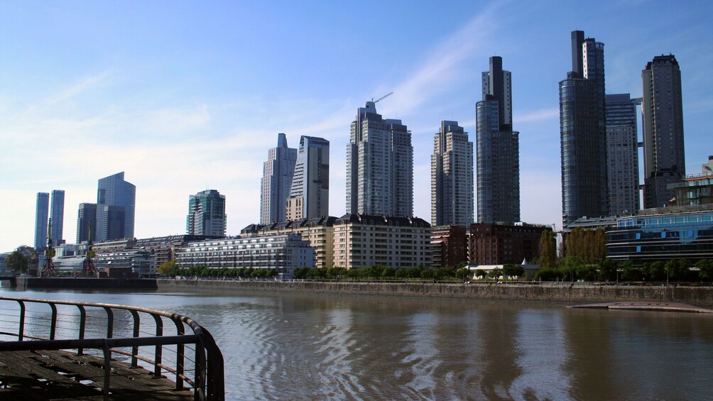 Cityscape along the river in Buenos Aires