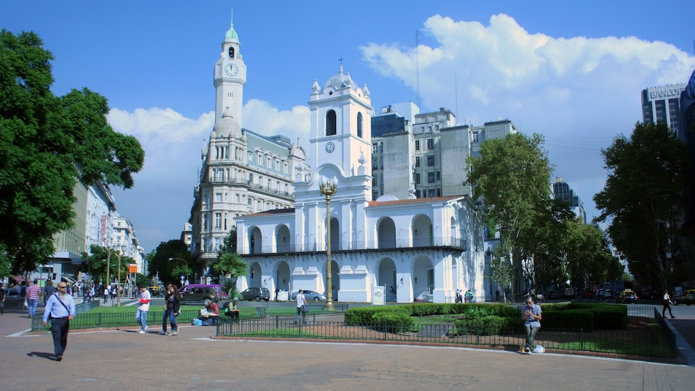 Church with bell tower in Buenos Aires