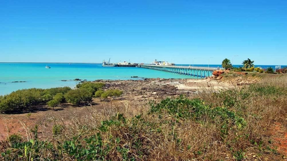 Show item 2 of 4. walking along the beach in Broome Pearl